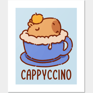 Capybara in a cup, cappyccino Posters and Art